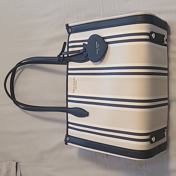 Kate Spade Market Striped Canvas Medium Tote - Picture 2 of 10